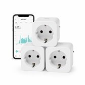 Nedis SmartLife Slimme Stekker – WiFi – 3680W – Geaard – 3 stuks – Wit