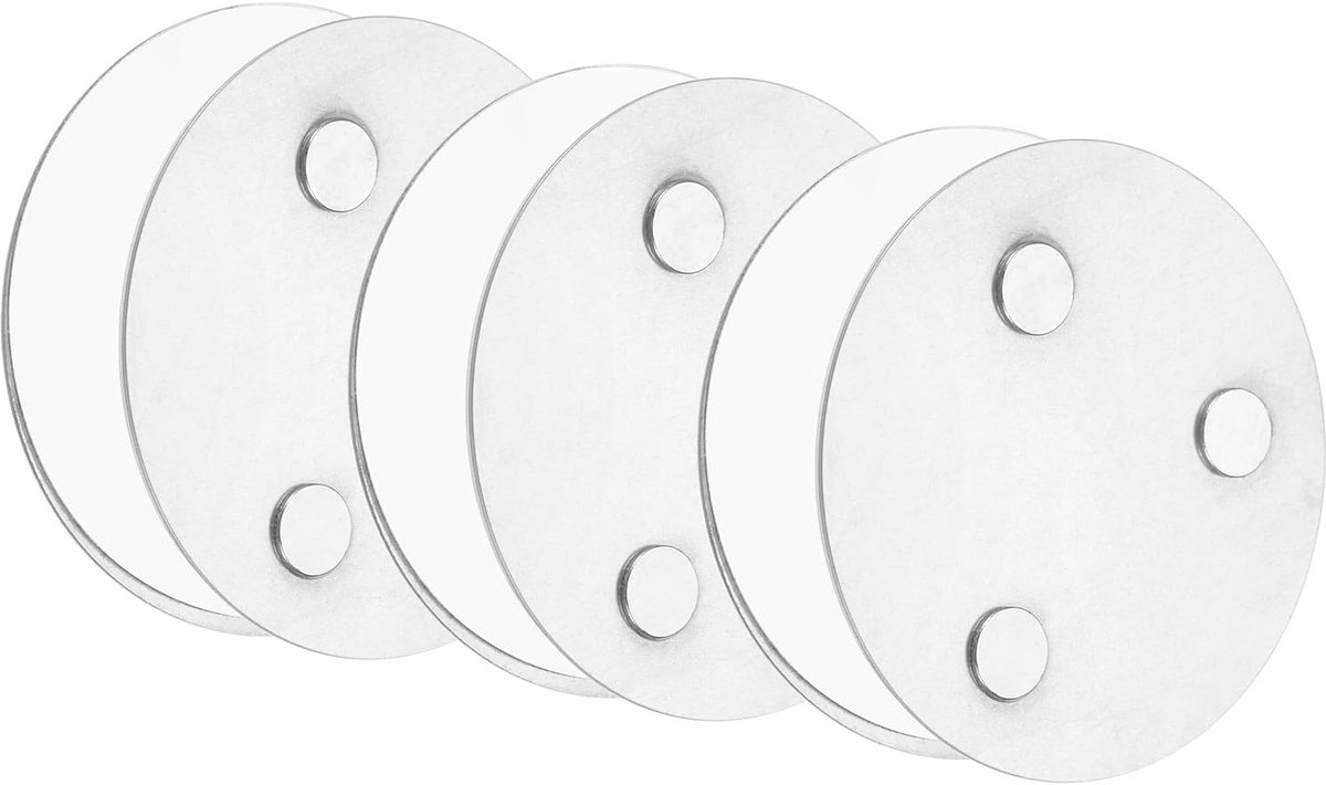 SnelShoppen - Smoke Detector Magnetische Houder met Sterke Lijmpads en 3-Weg Magneten, Universele Bevestiging voor Rookmelders, 70 mm, Set van 3 voor
