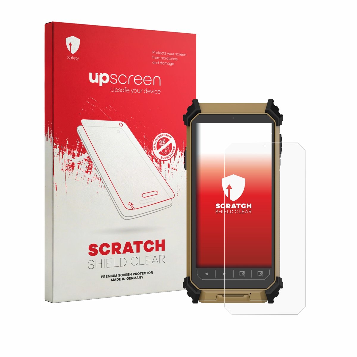 upscreen - Screenprotector voor DT Research DT361DM (Portret-Modus) - Folie Beschermfolie transparant