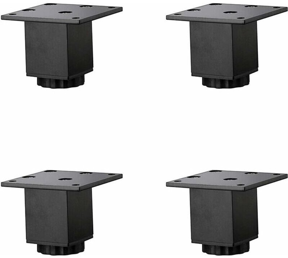 4-delige (5 cm/2 inch) in hoogte verstelbare aluminium meubelpoten, geschikt voor salontaf