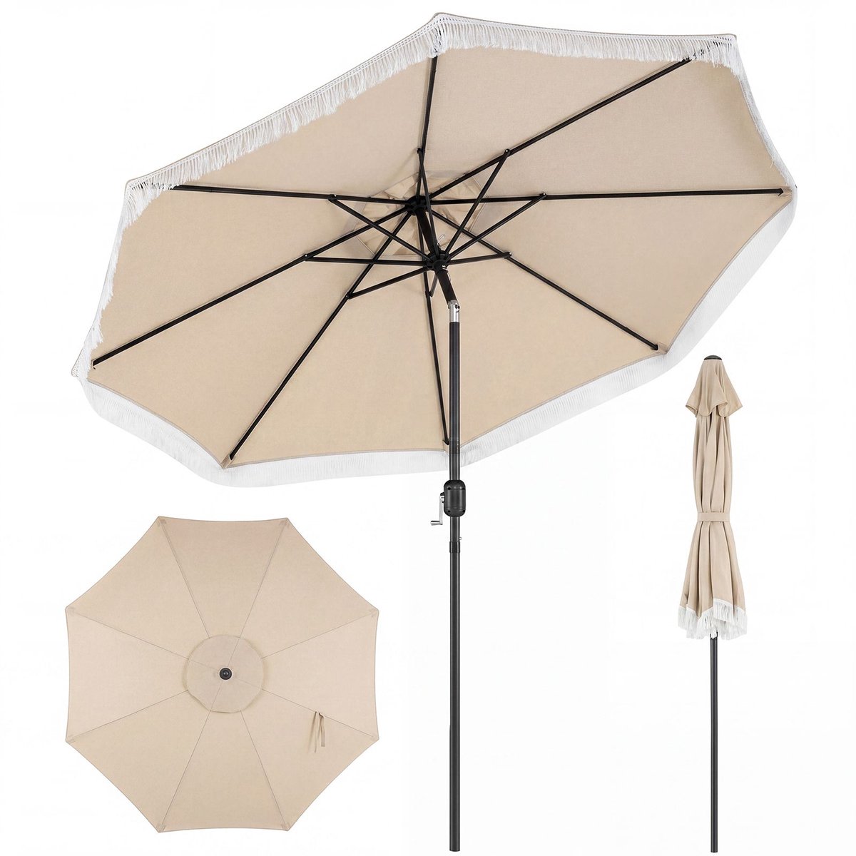 Parasol – Waterdicht & UV-beschermend – Kantelbaar – Luxe Zweefparasol voor Tuin - Balkon of Terras – Weerbestendig