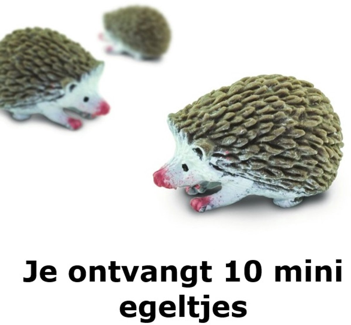 Safari Mini-figuren Egel 2,5 Cm Junior Rubber Bruin 10 Stuks / Geschikt voor taartdecoratie - Modellering