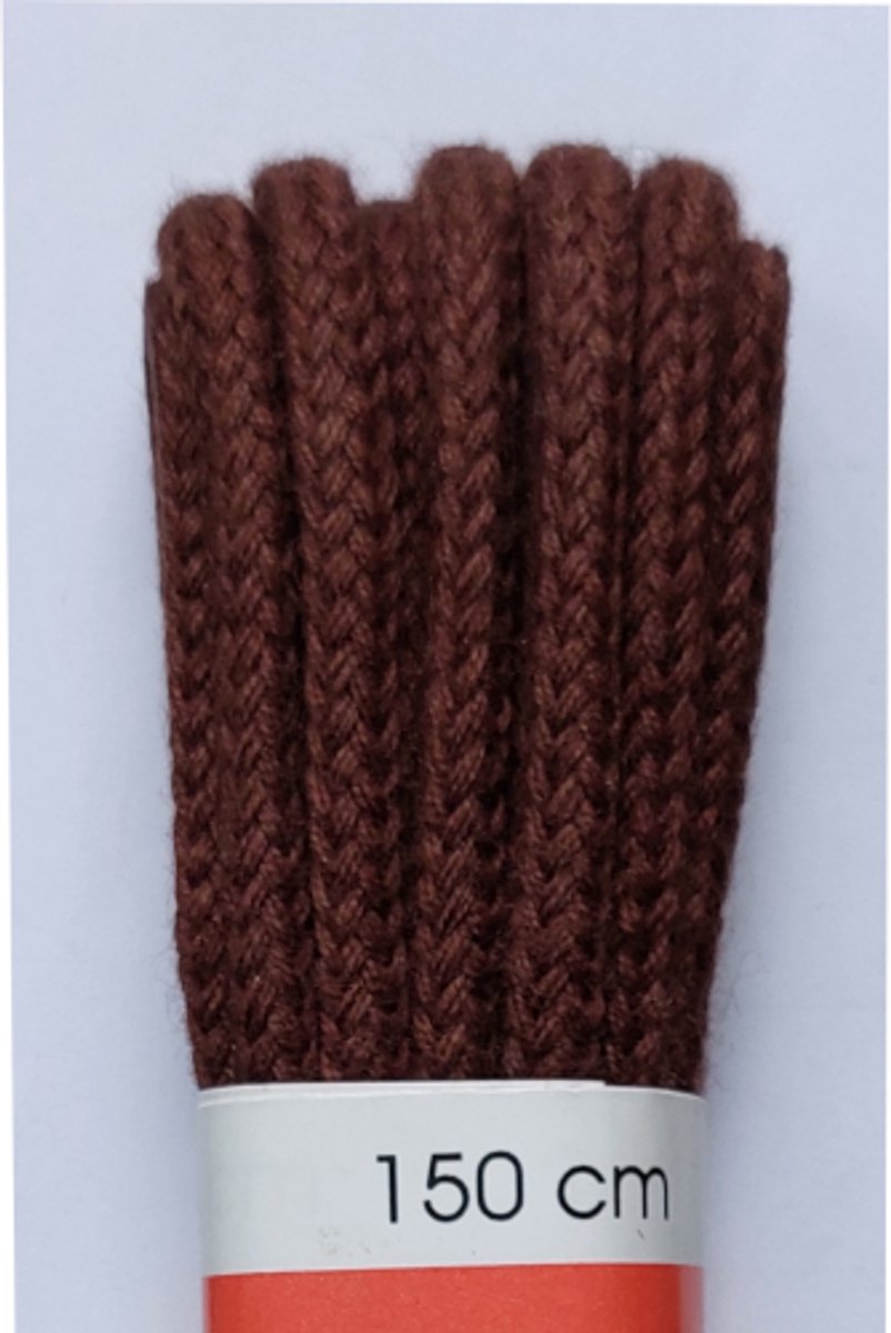 Ronilux Veter - Middel Bruin - Rond - Koord Veters - Lengte 150 cm - Dikte 4 mm - Schoenveter