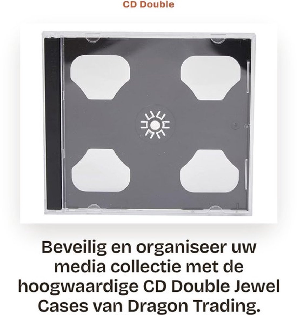 CD Dozen - Dubbele CD Doos - Opbergsysteem - 5 Stuks - Zwarte Tray - Professionele Kwaliteit - Cd Hoes