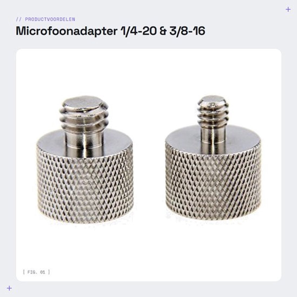Microfoonadapter 1/4-20 & 3/8-16 - Converteert 5/8-27 Schroeven - Ideaal voor Camera's - Compact en Lichtgewicht - Voor Microfoonstandaar...
