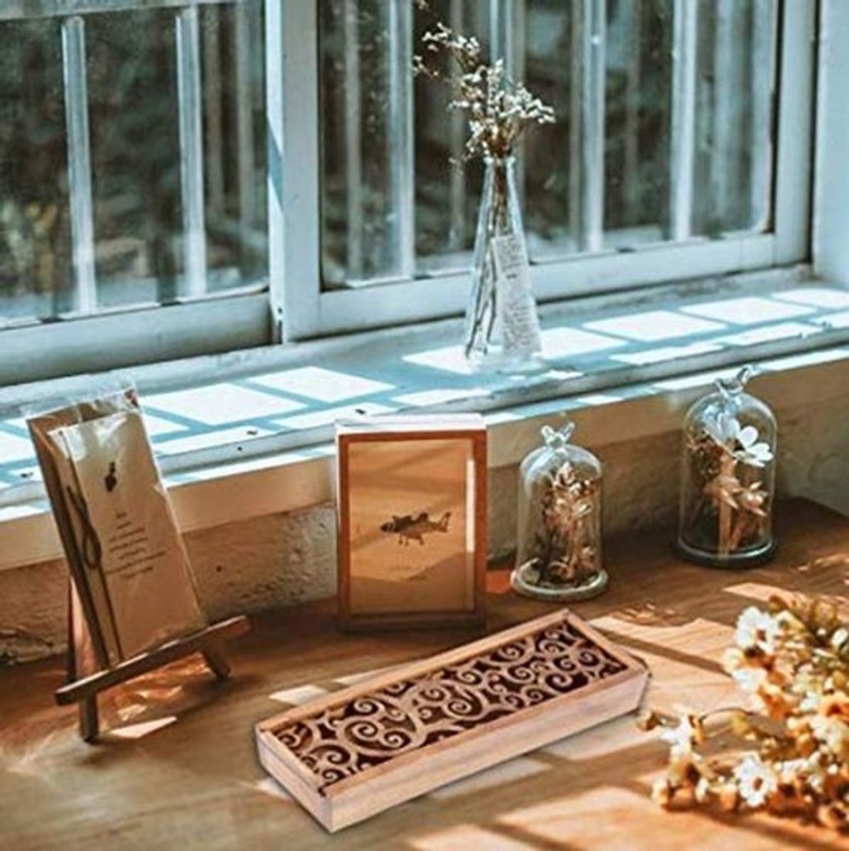 Potlooddoos Houten - Opbergdoos - Desk Organizer - Lichtgewicht - School/Office - Duurzaam Hout