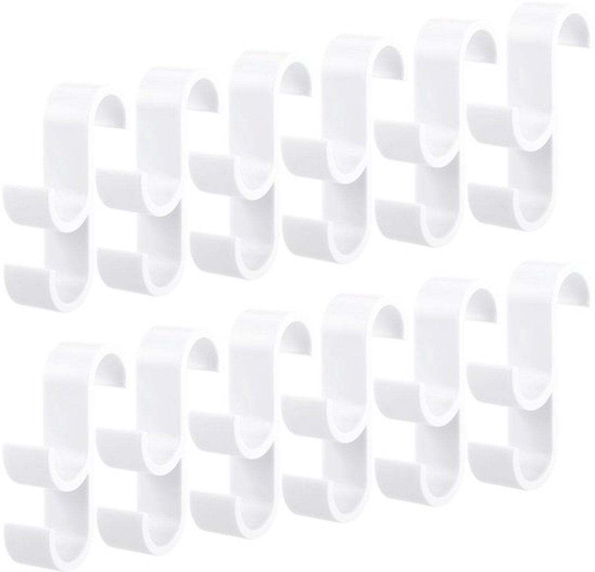 Radiatorhaken 12 Stuks - Handdoekhaken - Kunststof - Wit - Compact - Duurzaam en Sterk - Handdoekhaak