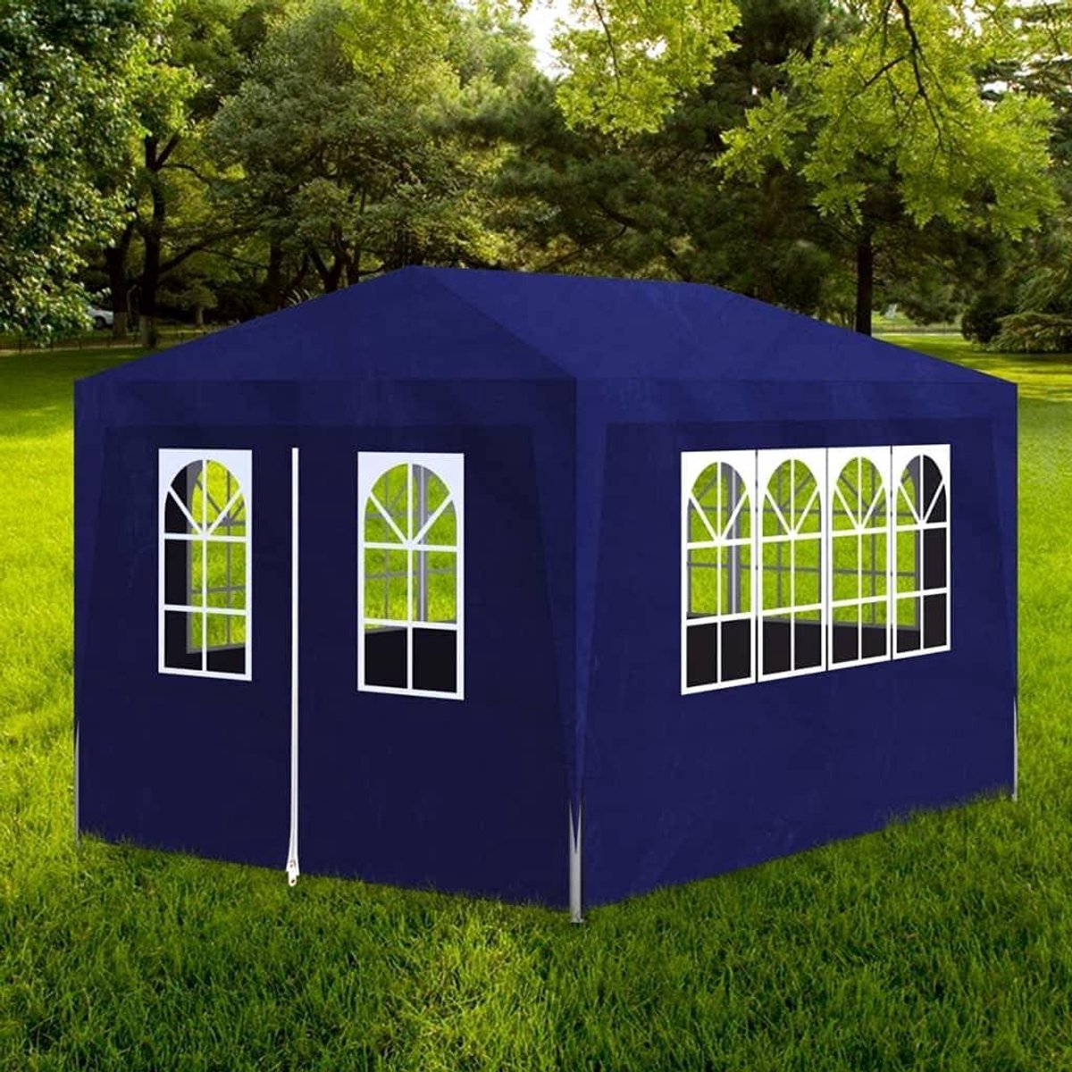 Tuin Gazebo - Feesttent Partytent - Buitenfeesten Organiseren - Waterdicht Polyethyleen - 4 x 3 meter - Blauw