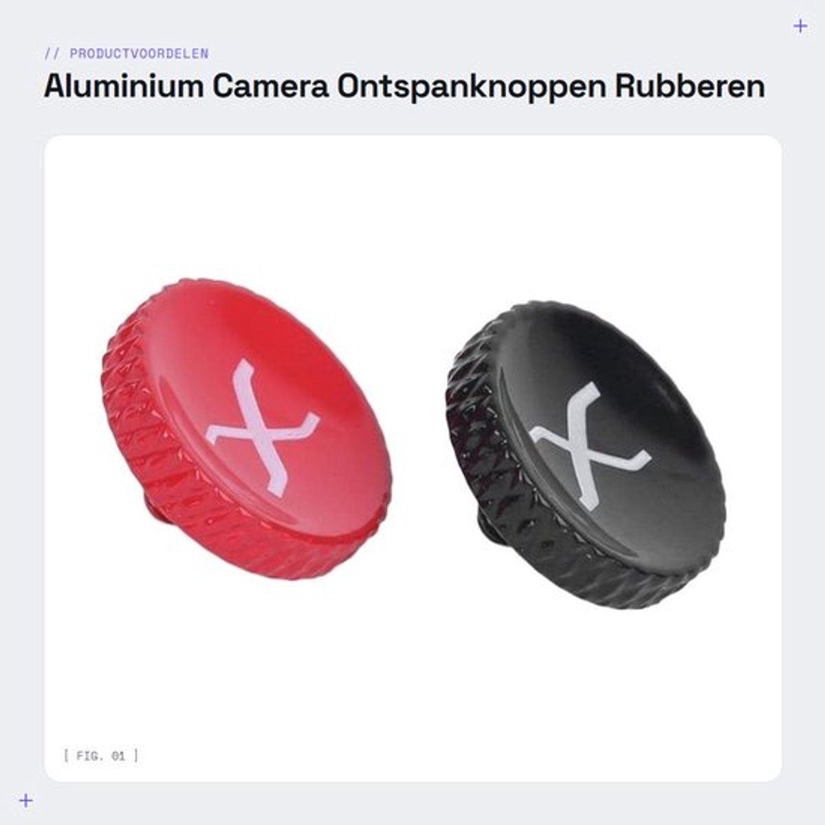 Ontspanknop Aluminium - 2 Stuks - Rubberen Ring - Geschikt voor Fuji X-serie - Volledig Metalen - Comfortabele Fotografie Ervaring - Sluiterknop