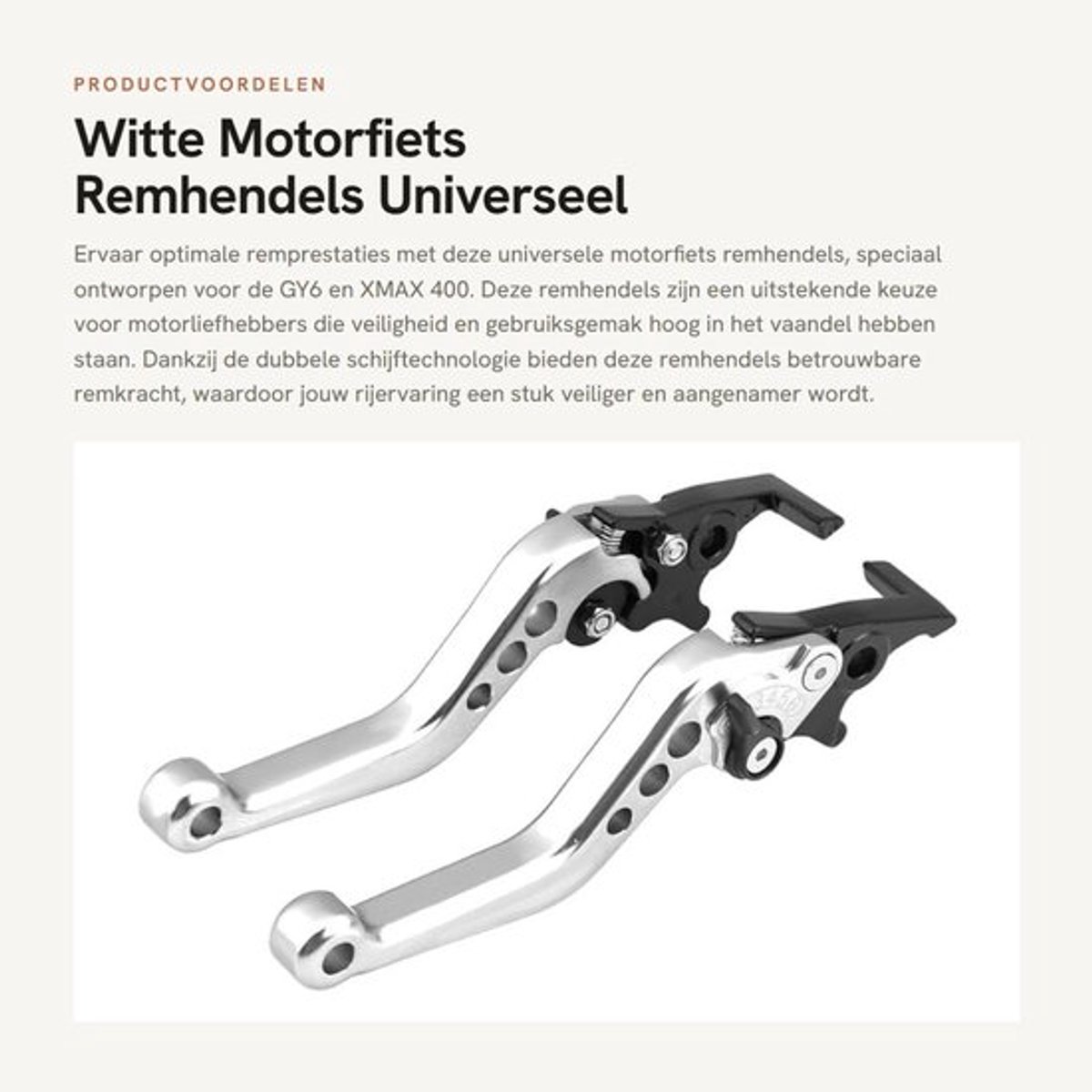 Remhendels Universeel - Aluminiumlegering - Goede Remprestaties - Eenvoudig te Installeren - Lichtgewicht - Duurzaam - Motorremhendel