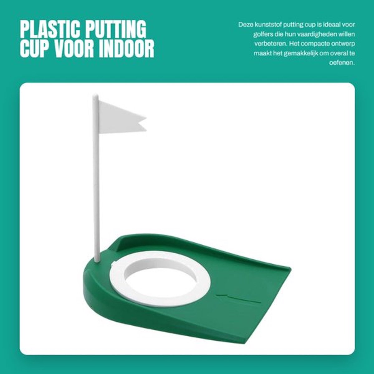 Putting Cup Kunststof - Putter Cup - Indoor Putting - Golfputbeker - Putt Returner - Verbeter Nauwkeurigheid