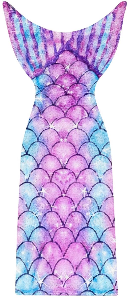SnelShoppen - CIYIN Zeemeerminstaart-deken Pluche Knuffeldeken voor Meisjes - Warme Zeemeerminvin Deken voor Kinderen - Perfect Cadeau voor Feestjes e