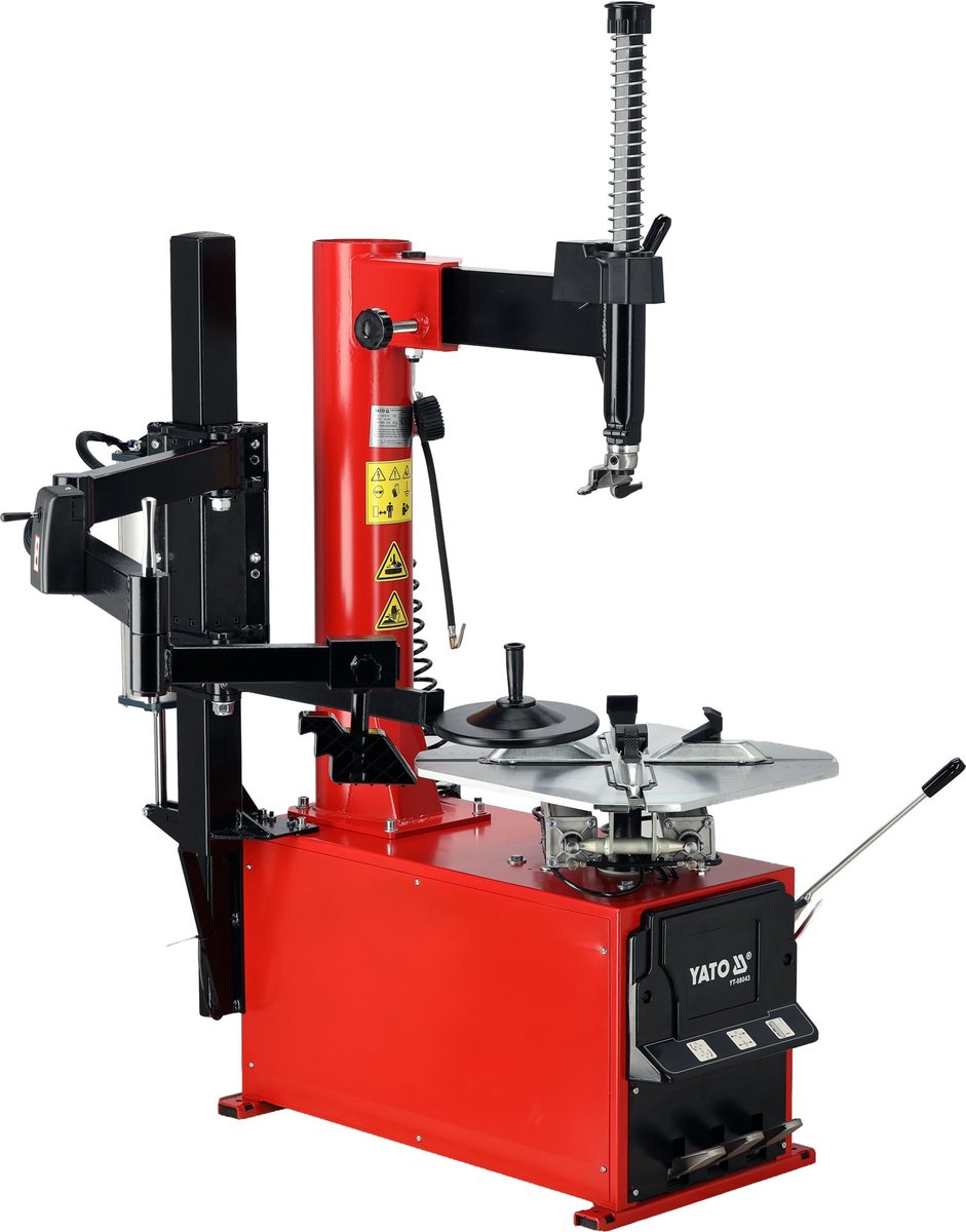 YATO Professionele Bandendemonteermachine YT-08043 – Met Hulparm (Run-Flat & Low-Profile) – 1.1 kW – Hielbreker 2500 kg – Geschikt voor Velgen 10" tot 24"
