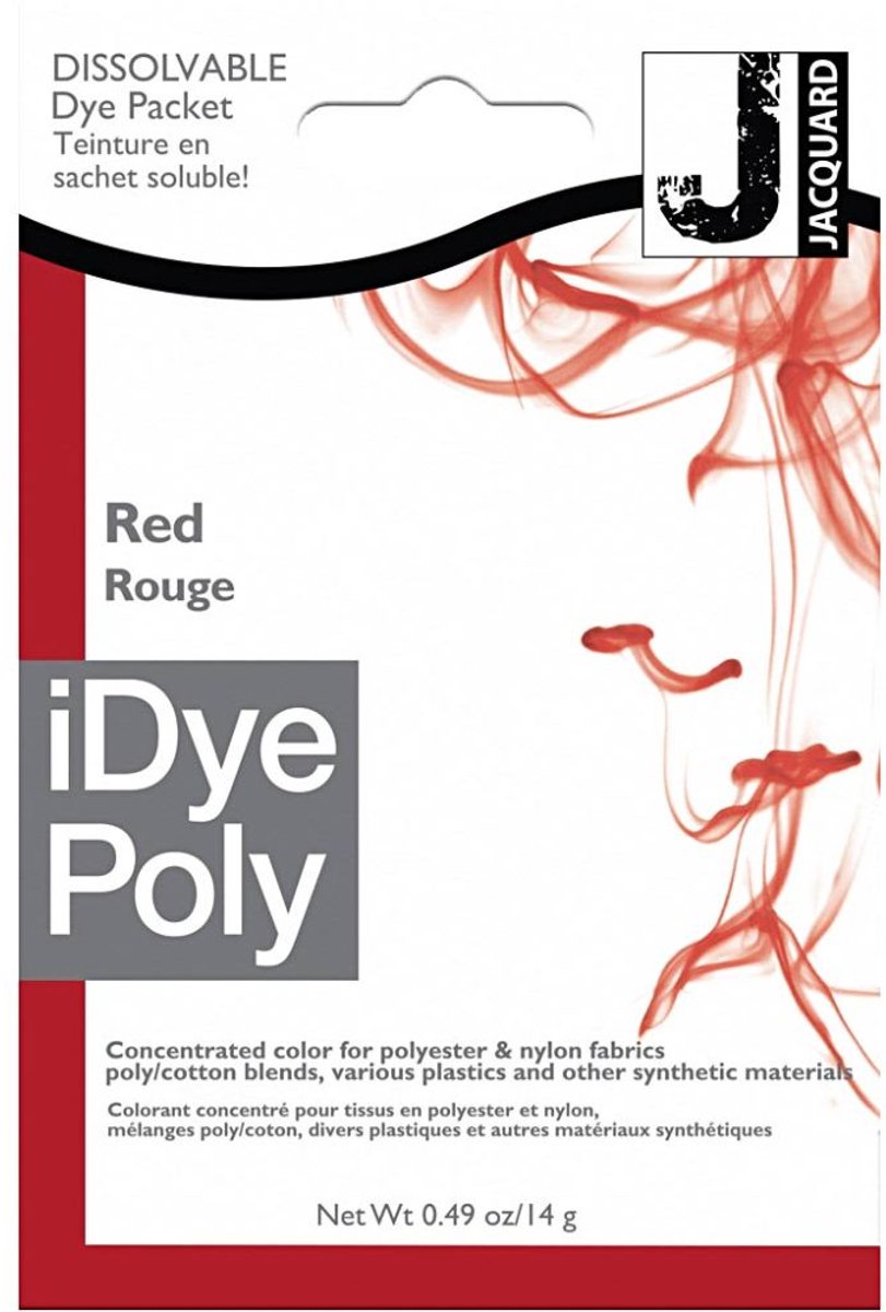 iDye Poly Textielverf Rood - Polyester Verf - Synthetische Stofverf - Voor Polyester Nylon Kunststof en 3D Prints - 14 gram