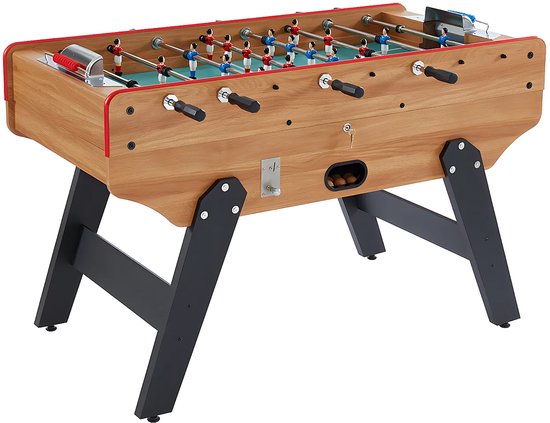 Tafelvoetbal met muntautomaat HENRY van mdf - L153 x B77,6 x H96 cm - Eikenkleur L 153 cm x H 96 cm x D 77.6 cm — afbeelding 3