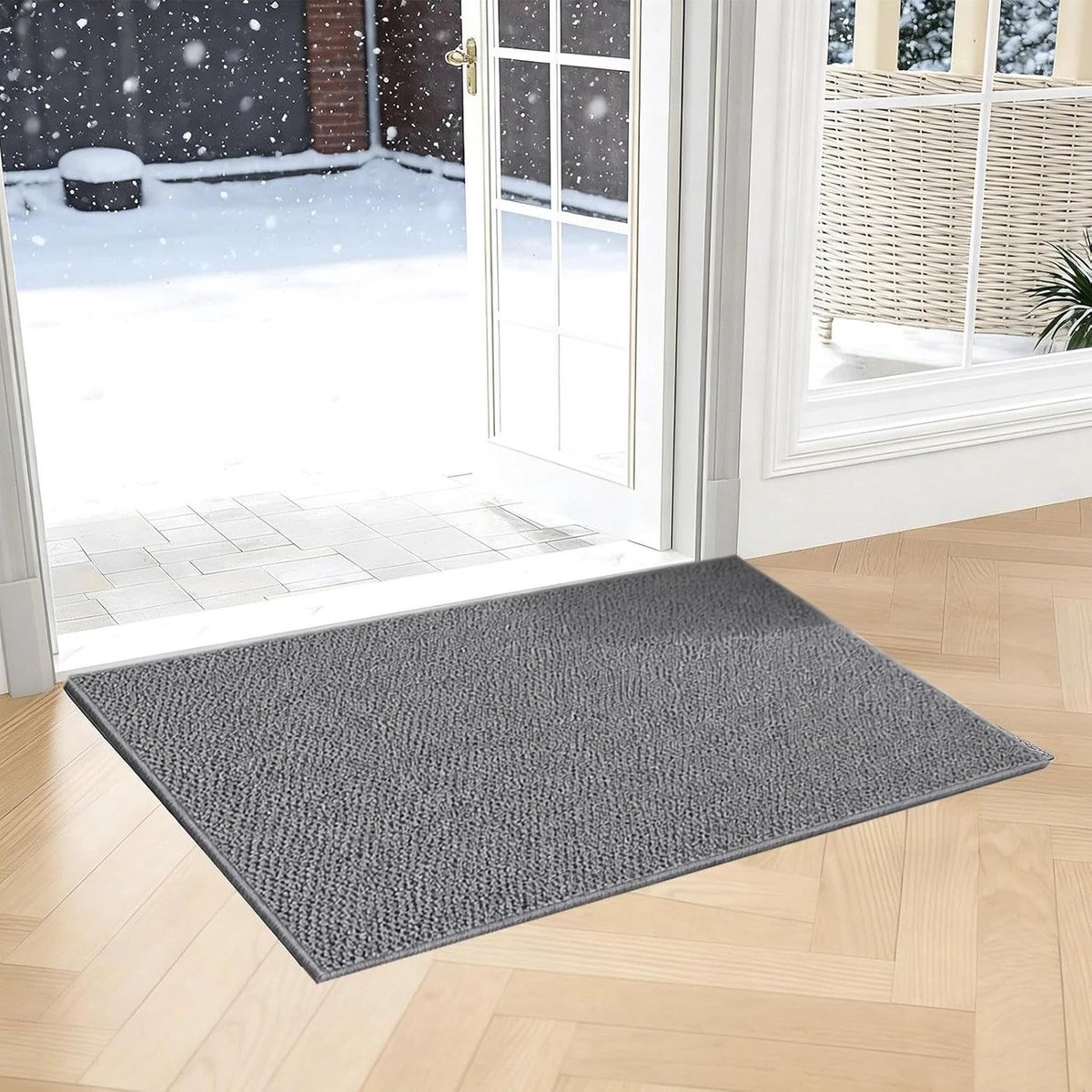 Duurzame en Wasbare Deurmat 60 x 90 cm - Antislip Deurmat voor Binnen en Buiten, Ideaal vo