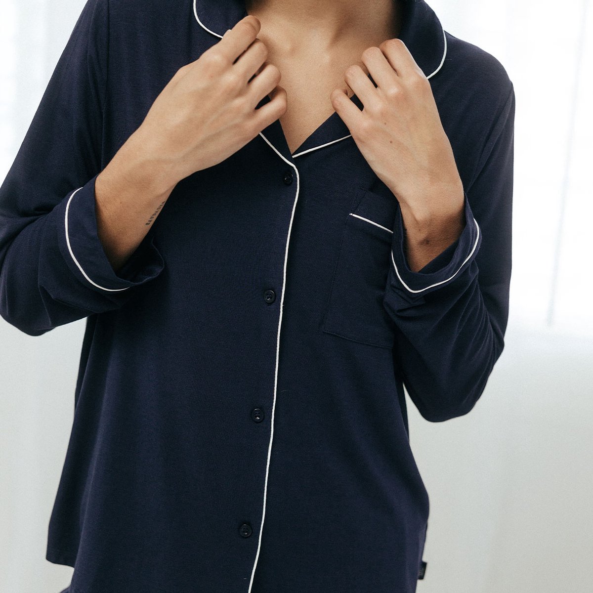 Chelsea Peers Zachte - Pyjamaset met Lange Broek van TENCEL™ Modal – Navy