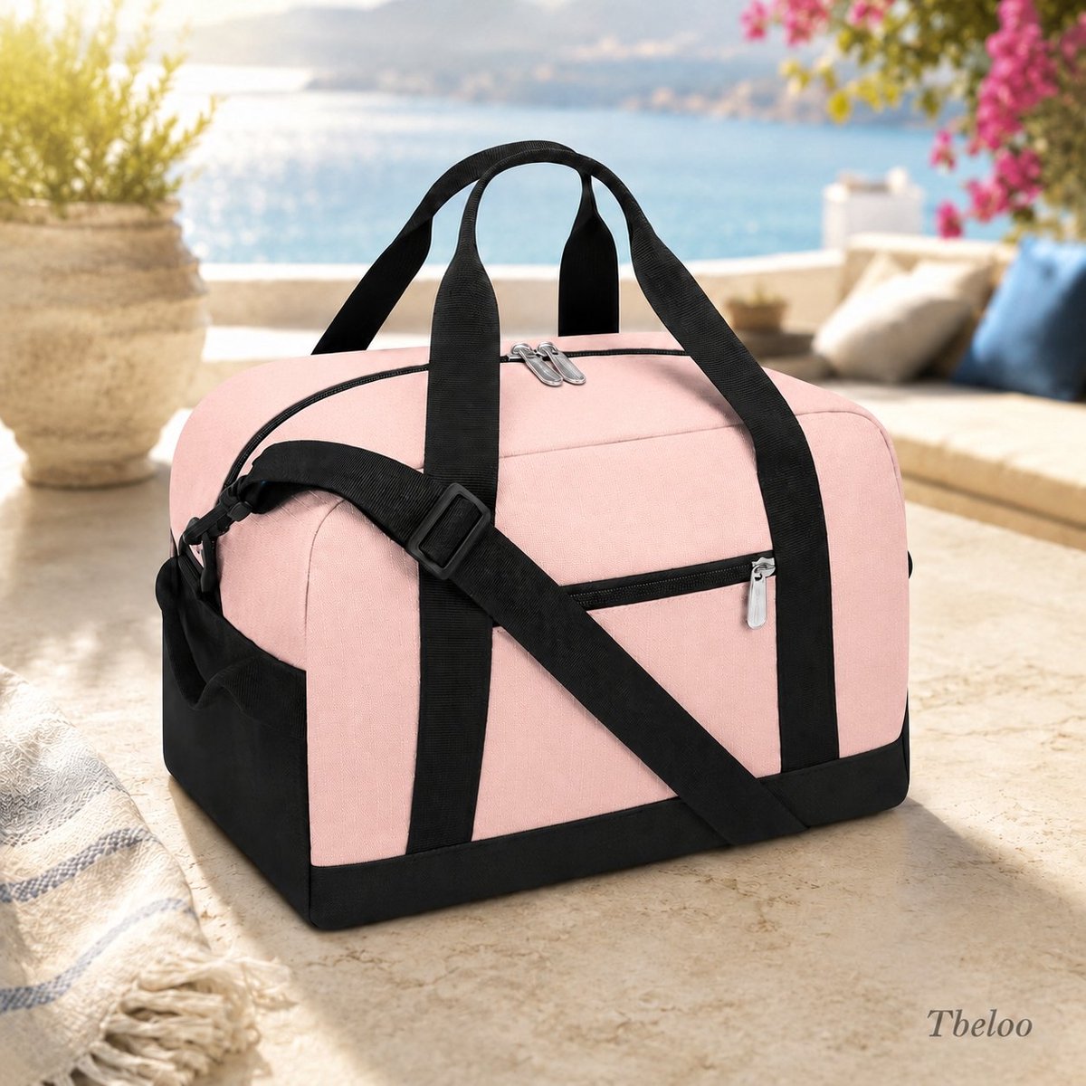 Tbeloo Mini Sporttas 12L - Roze - Handbagage - Fitness & Reistas voor Weekender - 30x20x20 cm