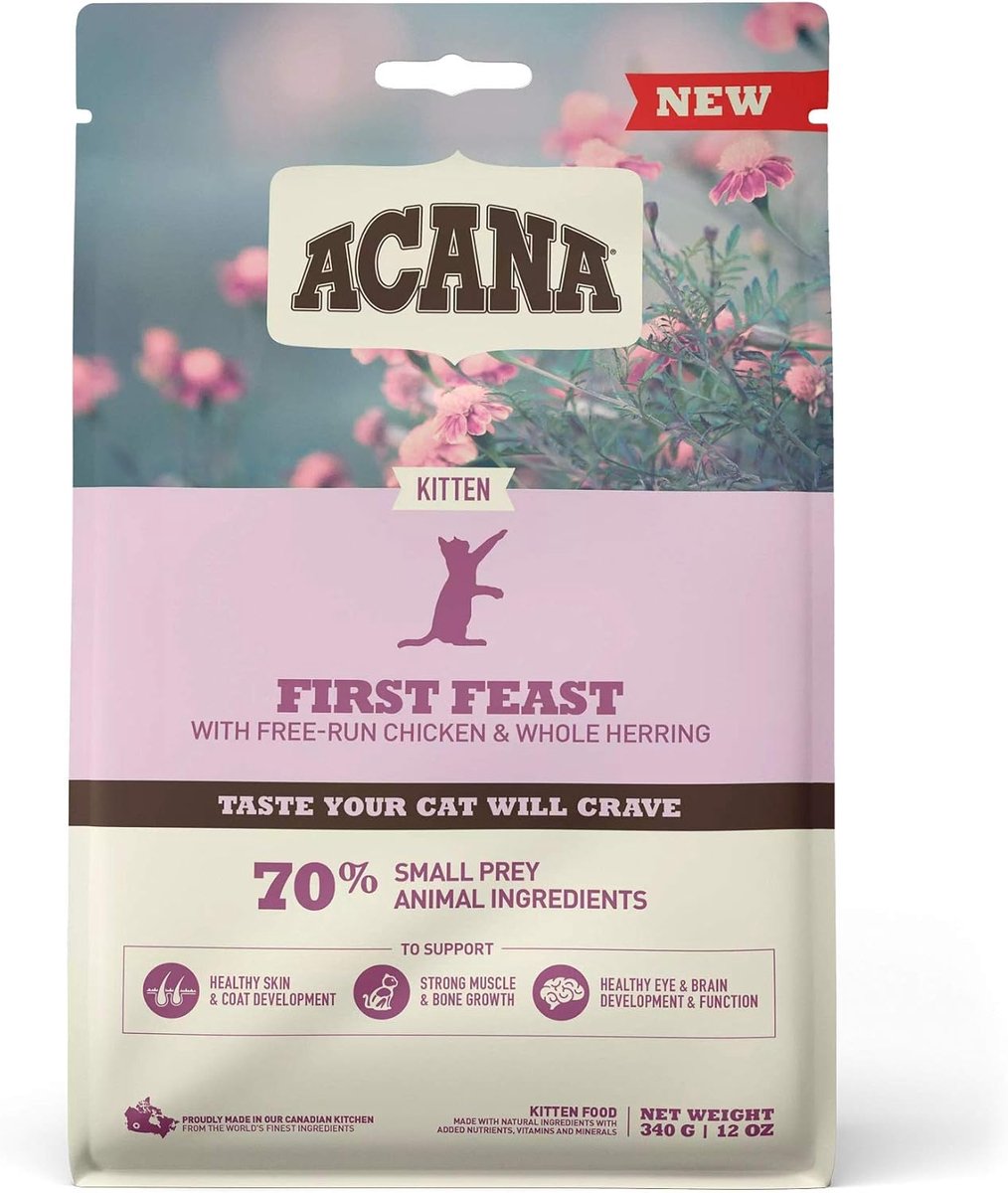 SnelShoppen - ACANA First Feast Kattenvoer 340g - Hoogwaardige Voeding voor Katten - Rijke Voedingsstoffen - Natuurlijk en Gezond - Perfect voor Elke