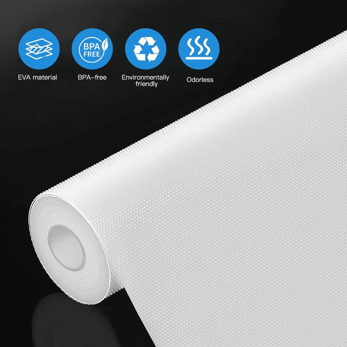 SnelShoppen - Drawer Mat 45cm x 500cm - EVA Waterproof Non-Slip Mat voor Keuken, Kast, Lades, Koelkast - Non-adhesief en Duurzaam - Ideaal voor Organi