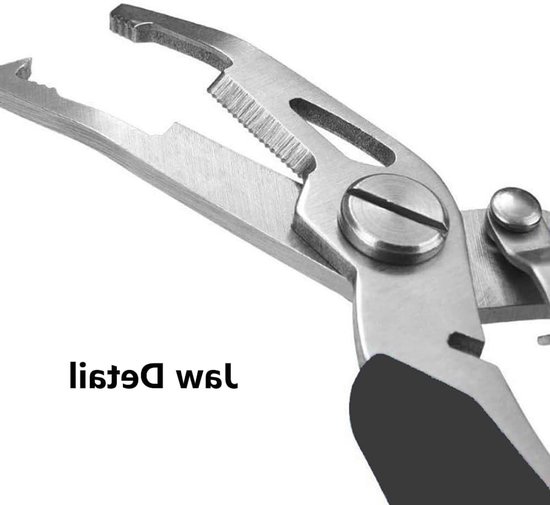 RVS Visgereedschap met Locking Mechanisme, Zeewaterbestendige Haakverwijderaar en Splitringtang voor Efficiënt Vissen en Lijnsnijden van rvs — afbeelding 4