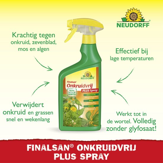 Neudorff Finalsan Onkruidvrij Plus Spray 750 ml - Kant en Klaar Spray Onkruidbestrijding - Onkruid en Mos Bestrijden - Onkruidbestrijder Paden en Opritten - Glyfosaatvrij Onkruidverwijderaars van Merkloos	 — afbeelding 4