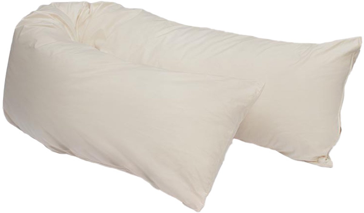 Yumeko hoofdkussen zijslaper dennen 35x160 stevig - Biologisch & ecologisch Beige