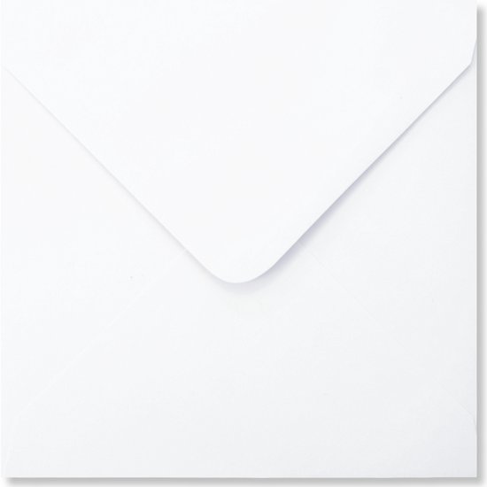 100 Luxe Enveloppen - Vierkant - Wit - 14x14cm