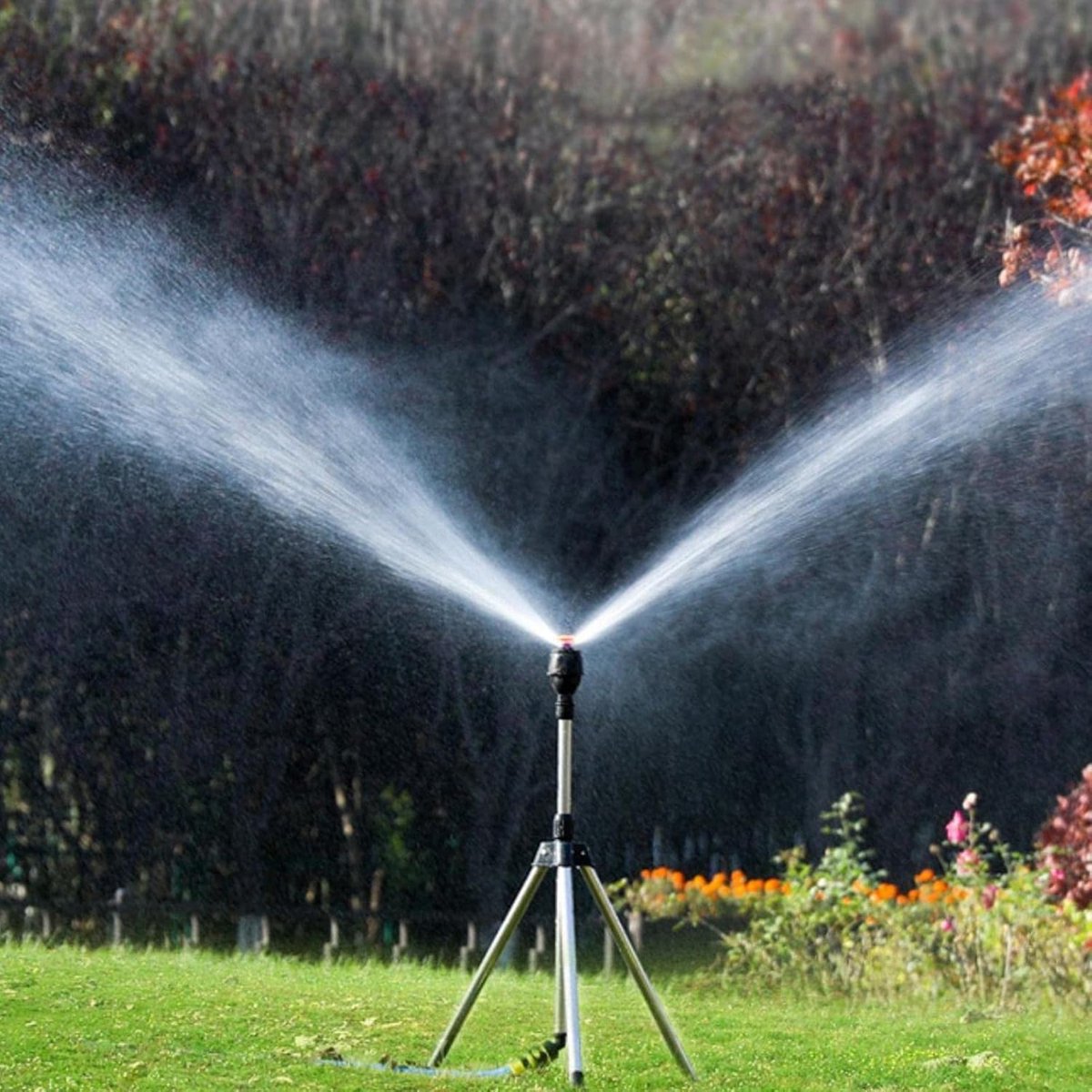 Gazonsproeier - Tuingereedschap - Automatisch water geven - 360 graden rotatie - Telescopisch statief - Zwart