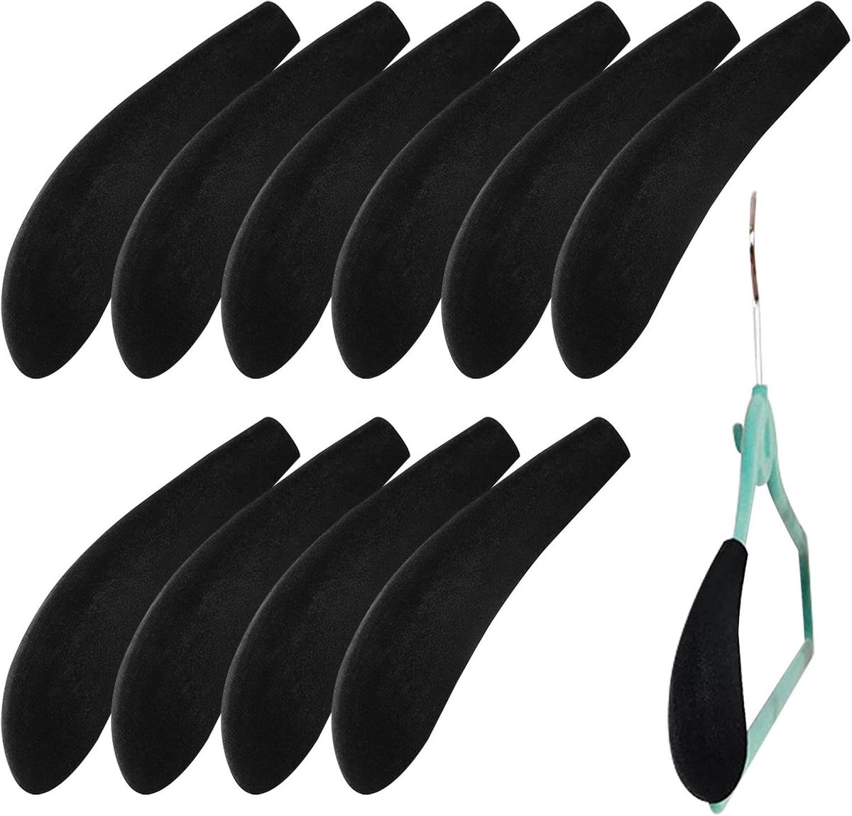 Kleerhanger Beschermers - Schuimrubberen Covers - Kleding Vorm Behouden - Maximale Grip - 10 Stuks - Zwart