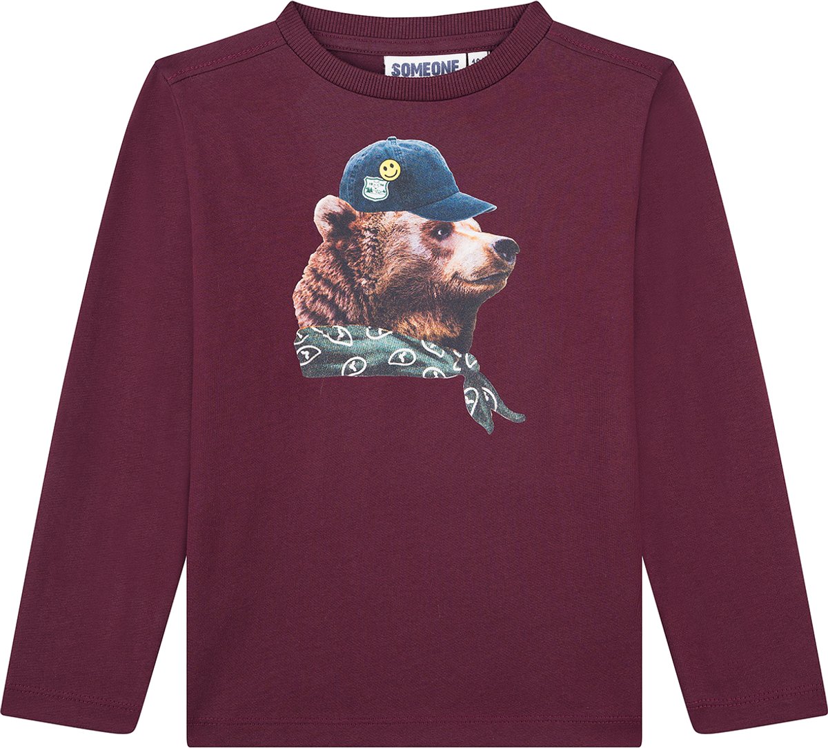 Someone JONAS-SB-03-E Jongens T-Shirt - BORDEAUX