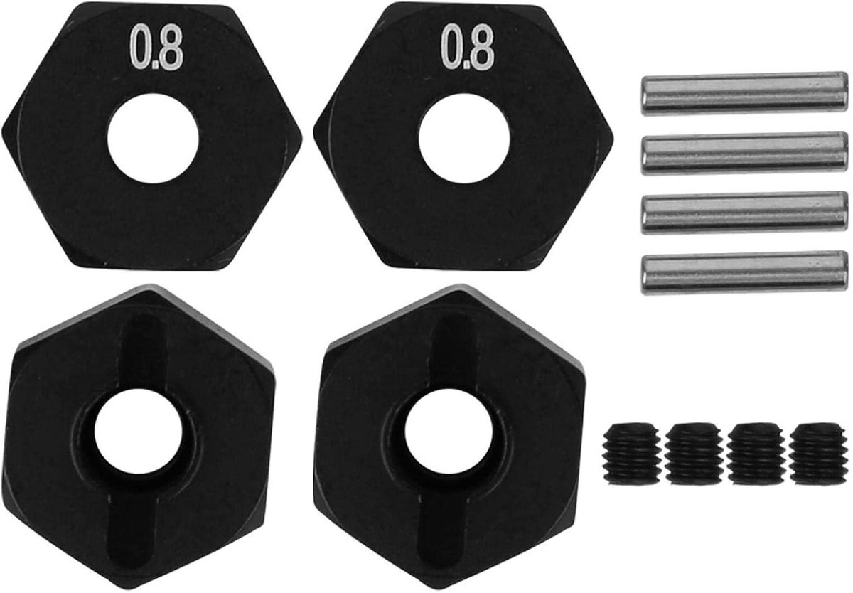 Aluminium Wheel Hex Drive Hub Adapter Upgrade voor SCX10 en RR10 RC Crawlers (8.0MM) - Verbeter de prestaties en stabiliteit van je modelauto