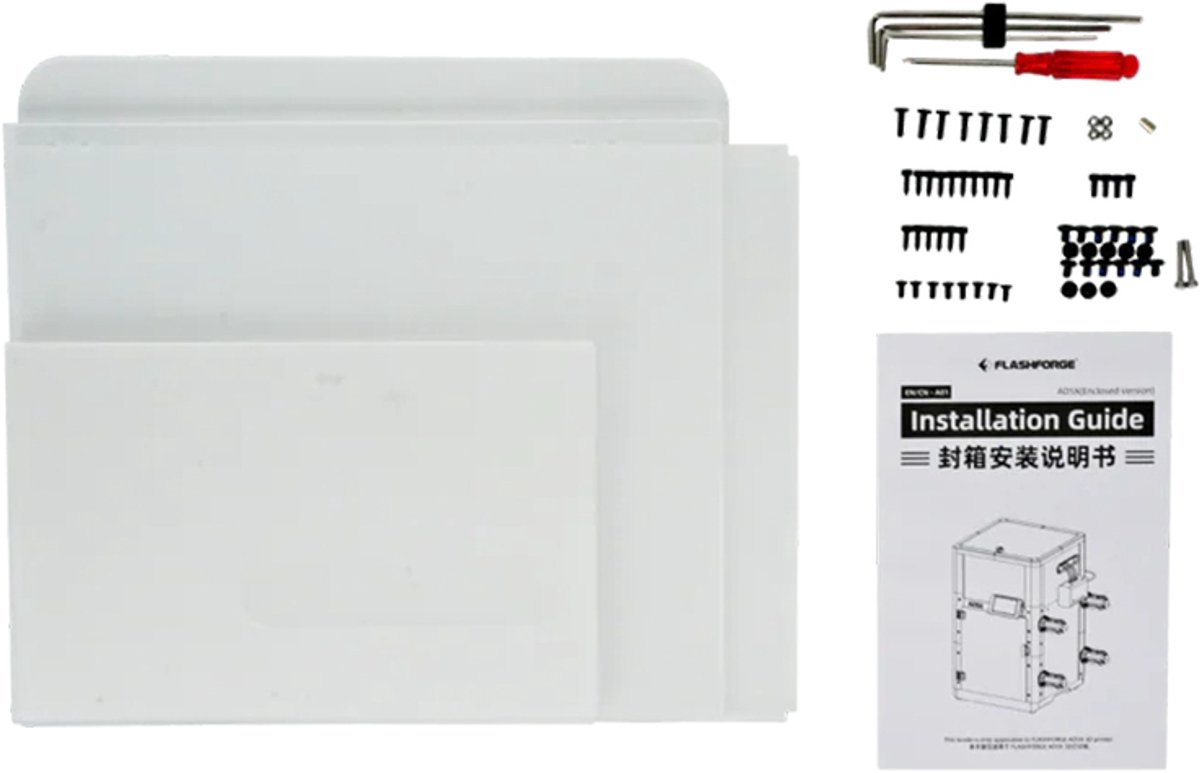 Flashforge AD5X DIY Enclosure Kit. Behuizingskit, Wit, 1 stuk(s)
