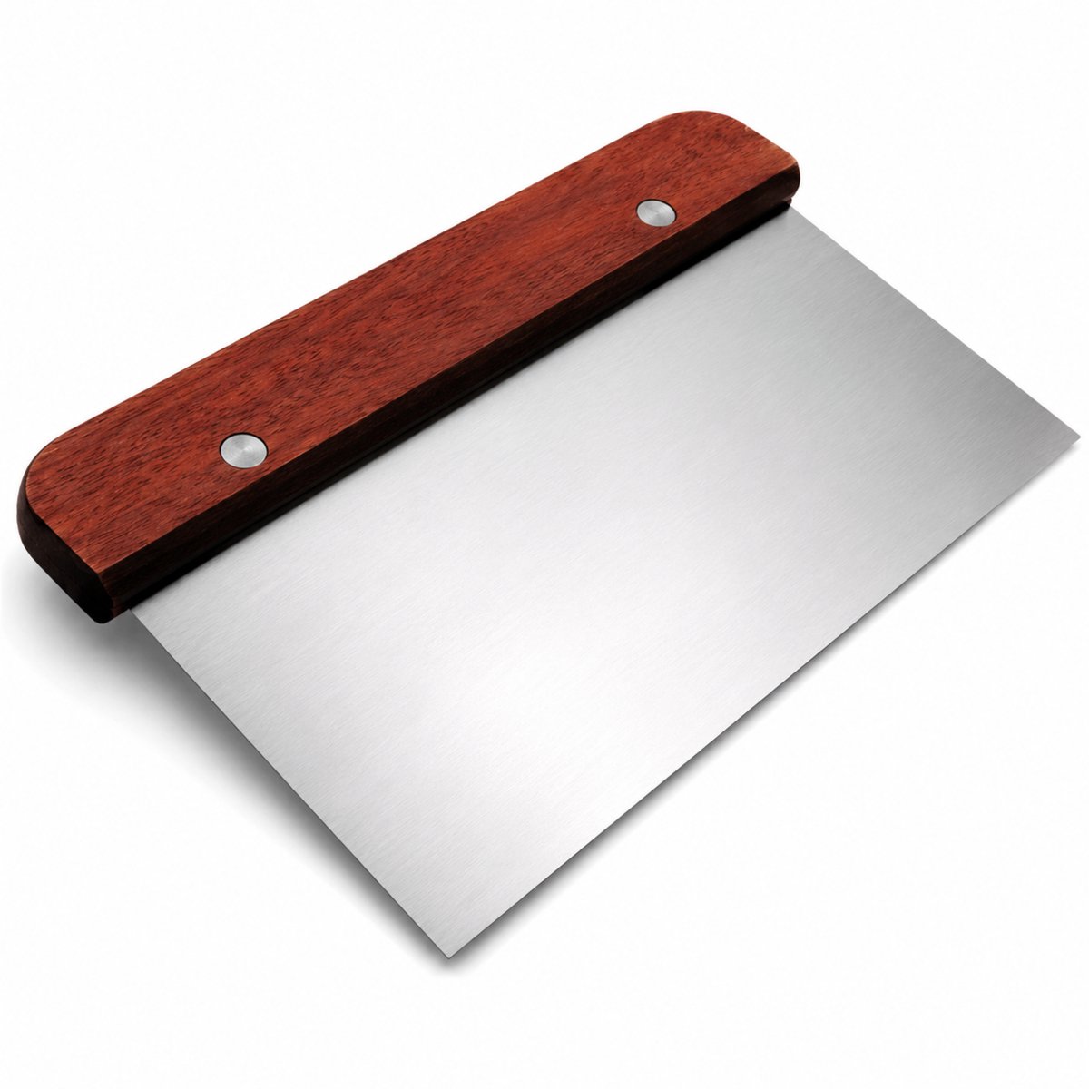 Knaak Deegschraper - Deegsnijder - Deegkrabber - Deegsteker - RVS Deegmes met Houten Handvat - 15x11 cm