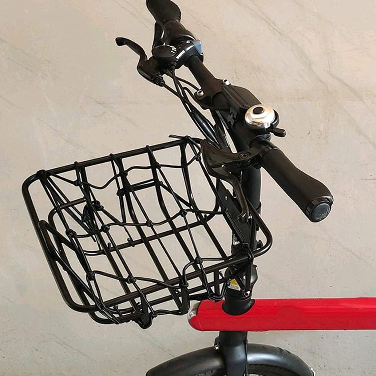 Fiets Voormand - Fietsmand Bagagedrager - Dagelijkse Boodschappen - Sterk Dik Ijzerdraad - 43 x 27 x 21 cm - Zwart