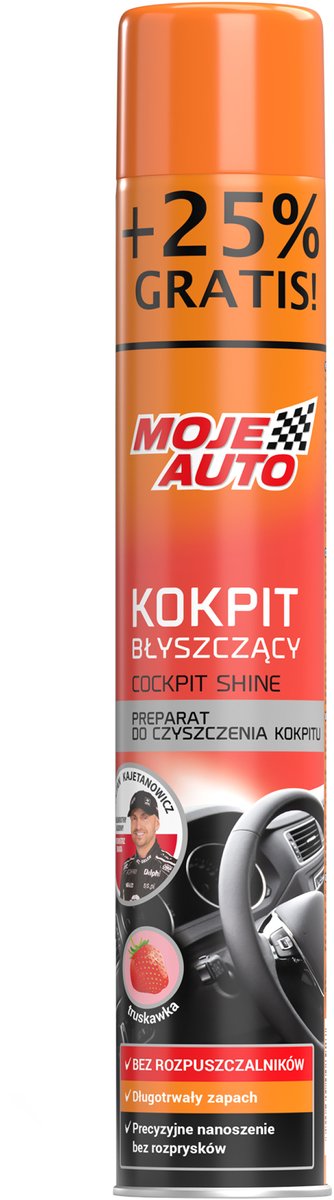 Moje Auto Serie - Glanzende Dashboard Reiniger - Truskawka - 750 ml - Antistatisch