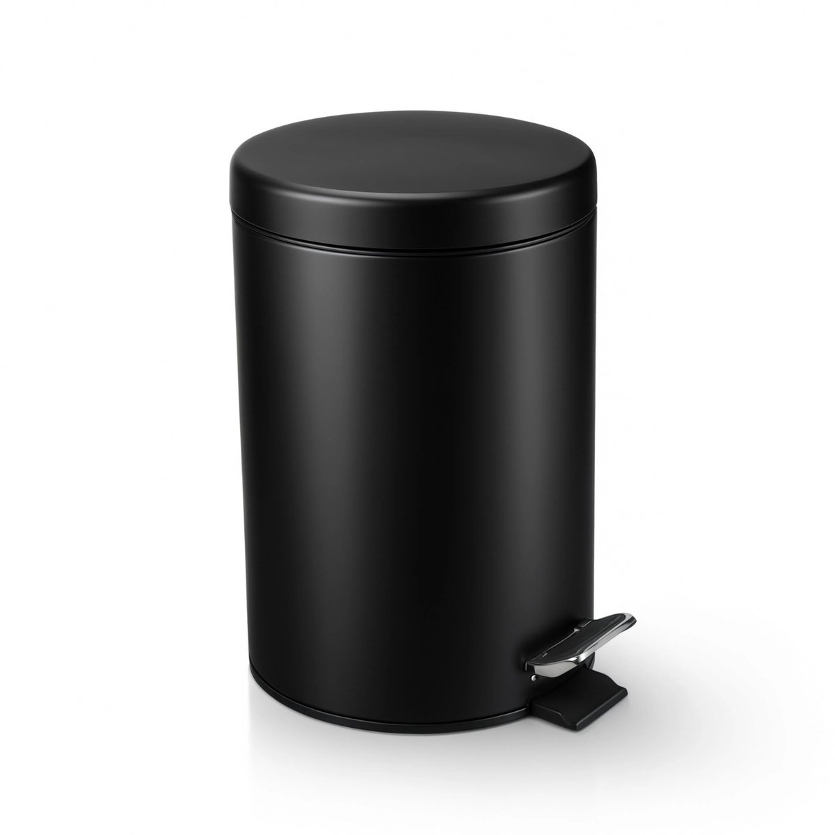 HUSH Living - prullenbak 3L - soft close deksel - uitneembare binnenemmer - extra compact - voor kleinere toiletten en badkamers - Midnight Black