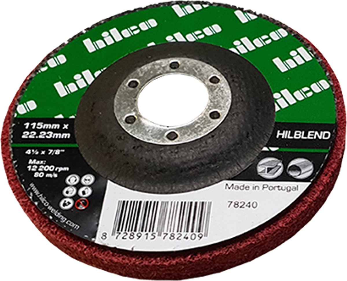 Hilco Hilblend Schuurschijven 125 x 22,23 - 5 stuks - Finish Schijf voor Blenden, Ontbramen en Afwerken - Voor Staal, RVS en Aluminium