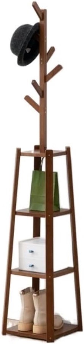 Houten Kapstok - Staande Organizer - Ruimte Organiseren - Stabiele Houten Basis - 175 cm H