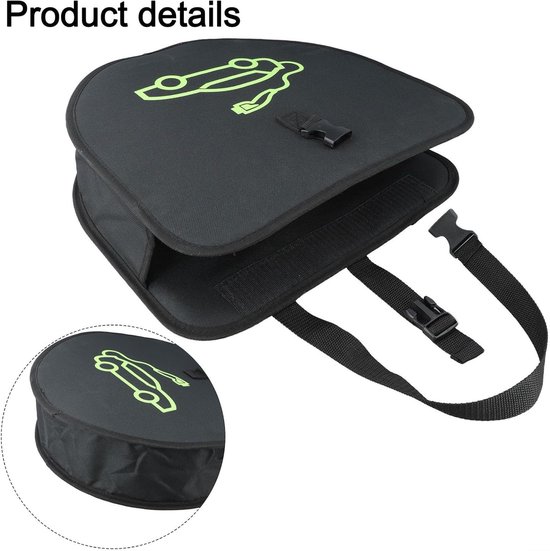 Oplaadkabel Tas - EV Kabel Organizer - Auto Opslag - Waterdicht Oxford Doek - 40x35x5 cm - Zwart — afbeelding 4