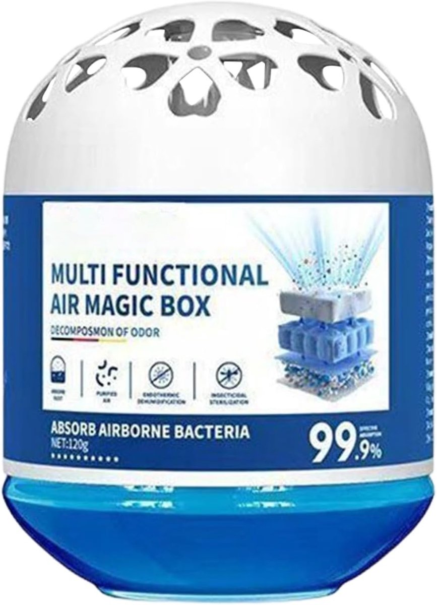 Luchtzuiveraar Box - Geurverwijderaar Natuurlijk - Frisse Lucht - Geen Elektriciteit Nodig - 120g - Wit
