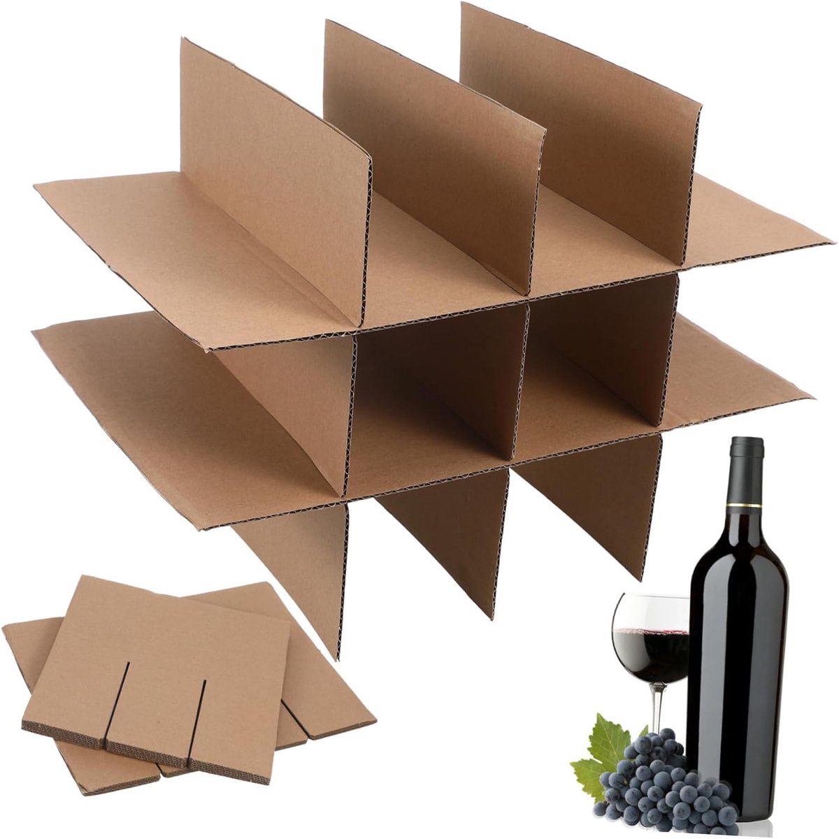 Verhuisdoos Verdelers - Verzendinzetstukken - Efficiënt Inpakken - Eenvoudig Monteren - 38x28x0.5cm - Beige