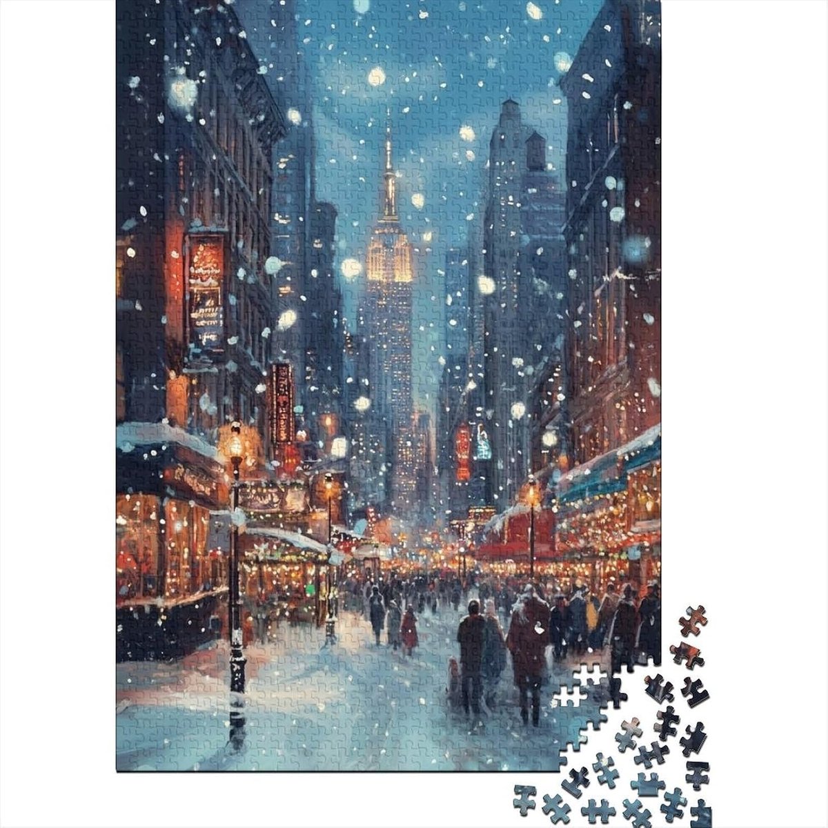Legpuzzel 1000 stukjes - Volwassen puzzel - Thuis ontspannen - Gedetailleerd winterlandschap - 52 x 38 cm - Multicolor