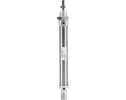 Luchtcilinder - Pneumatische cilinder - Industriële Automatisering - Roestvrij Stalen Constructie - 80 mm Slag - Zilver