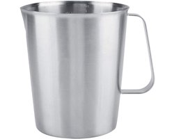 Opschuimkan Melk - Koffiekan RVS - Latte Art Maken - Druppelloze Tuit - 2000 ML - Zilverkleurig