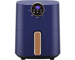 Airfryer - Heteluchtfriteuse Frituur - Gezond Koken - Snelle Hete Lucht - 4.5 Liter - Wit Blauw