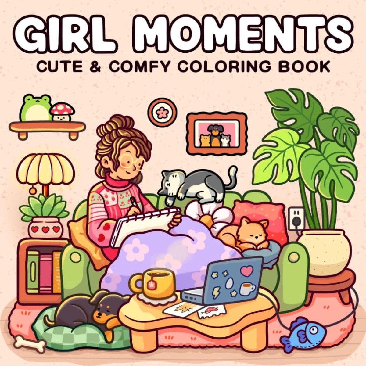 Girl Moments: Kleurboek voor Volwassenen en Tieners met Schattige en Licht Hartverwarmende Momenten voor Ontspanning (Cozy Spaces Coloring) – Paperback – 12 januari 2025