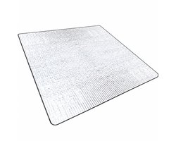 Tenttapijt -Isolatiemat - Aluminium isolatiemat - schuimmat - kampeerslaapmat - slaapmat van 300 x 200 cm - gespecialiseerde kampeermat - thermomat - dubbelzijdige deken van schuim en aluminiumfolie - opvouwbare tentmat, grondmat