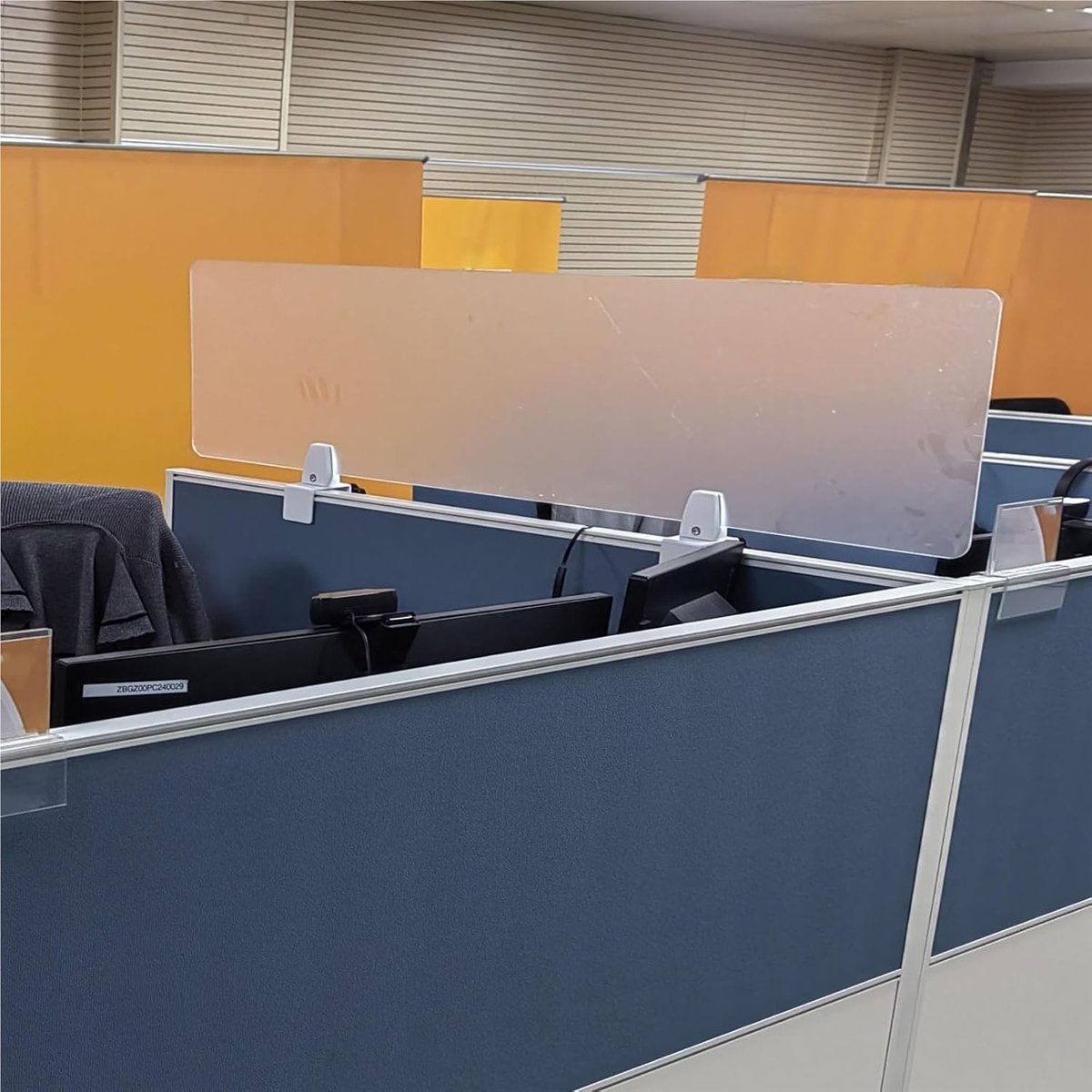 Bureau Privacyscherm - Matte Scheidingswand - Focus Verbeteren - Lichtdoorlatend Ontwerp - 60x110 cm - Mat Wit