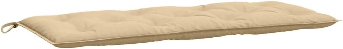 Tuinkussen Bank - Kussen voor Buiten - Comfortabel Zitten - Zachte Vulling - 120x50x7cm - Beige